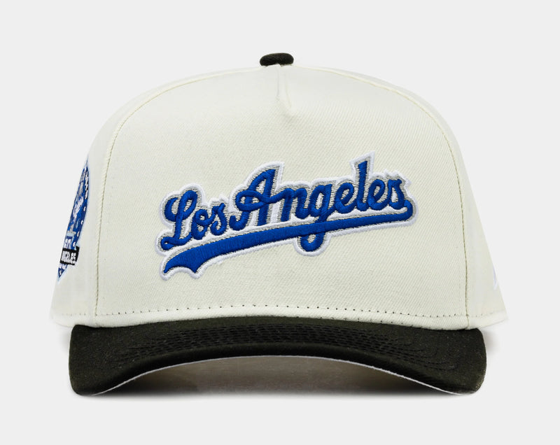 Los Angeles Dodgers 40Th 950AF Snapback Mens Hat (Beige/Blue)