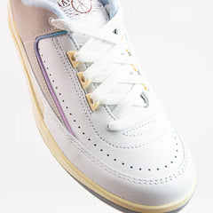 WMNS Nike Air Jordan 2 Retro Low Summit White Varsity Red Blue Beige Sneaker Shoe Trainer