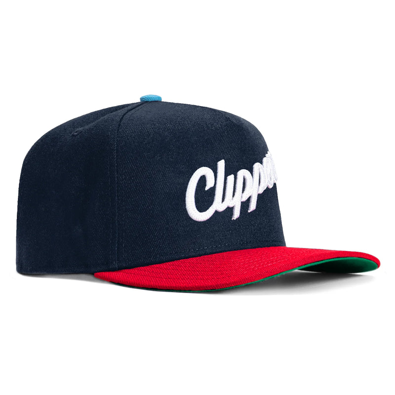 New Era 9Seventy Los Angeles Clippers Script Stretch-Snapback Hat - Navy, Red