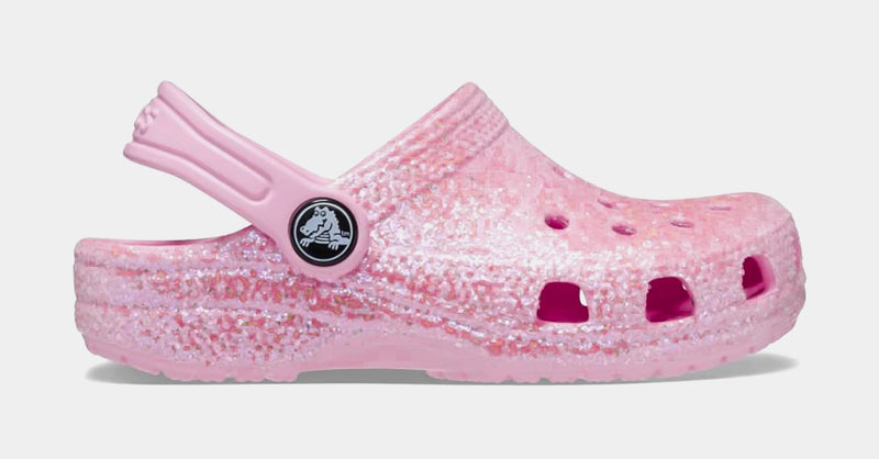Classic Glitter Clog Infant Toddler Sandals (Pink)