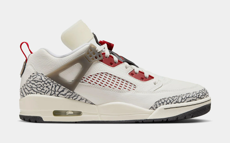 Spizike Low Mens Basketball Shoes (Sail/Anthracite/Coconut Milk/Varsity Red)