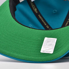 San Jose Sharks Mitchell & Ness NHL ALTERNATE FLIP Snapback Adjustable Hat - Teal/Copper