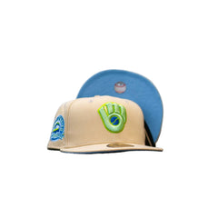New Era Milwaukee Brewers County Stadium Sky UV (VEGAS GOLD)