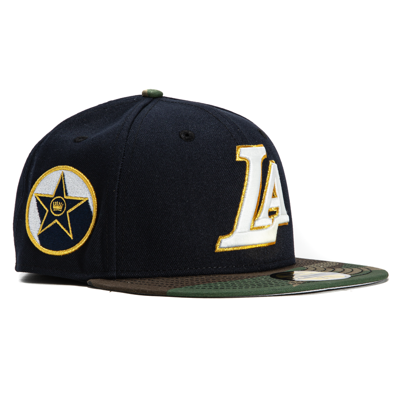 New Era 59Fifty Los Angeles Lakers Star Logo Patch LA Hat - Navy, Camo
