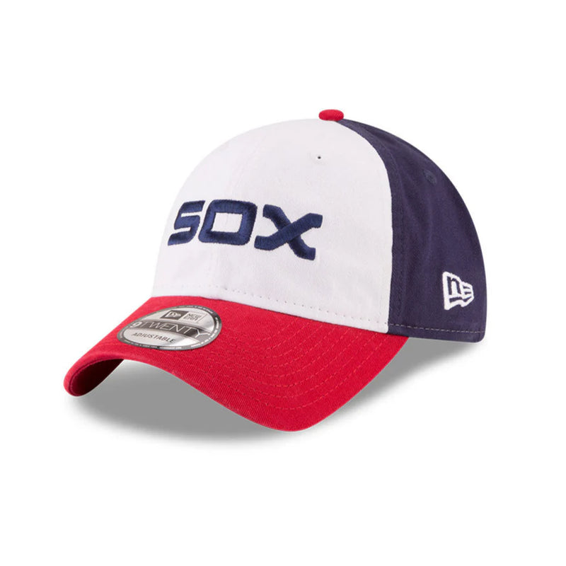 New Era 9Twenty Chicago White Sox Rail Strapback Hat - White, Navy, Red