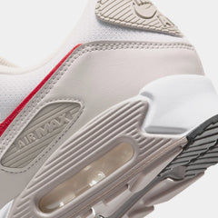 Air Max 90 Mens Running Shoes (White/College Grey/Vast Grey/University Red)