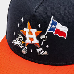Houston Astros Cartoon 950AF Snapback Mens Hat (Navy/Orange)