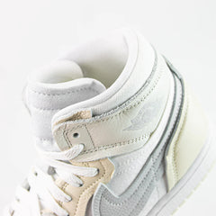 Wmns Nike Air Jordan 1 MM High White Pure Platinum Sail Beige  Sneaker Shoe Trainer