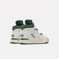 Reebok Pump Omni Zone II Retro Basketball Shoes - Chalk / Dark Green / Paper White