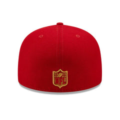 San Francisco 49Ers New Era STACKED Fitted 59Fifty NFL Hat - Scarlet