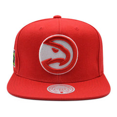 Atlanta Hawks Mitchell & Ness ALL LOVE Snapback Hat - Red/Pink Bottom