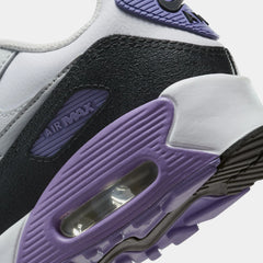 Air Max 90 Grade School Lifestyle Shoes (White/Dusty Amethyst/Photon Dust/Light Smoke Grey)