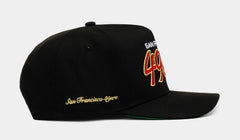 San Francisco 49Ers Bold Script 950AF Snapback Mens Hat (Black/Red/Gold)