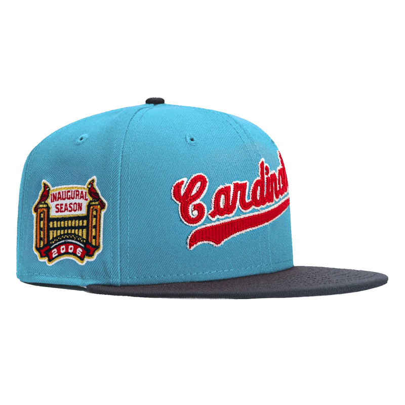 New Era 59Fifty Corduroy Script St Louis Cardinals Inaugural Patch Hat - Light Blue, Navy