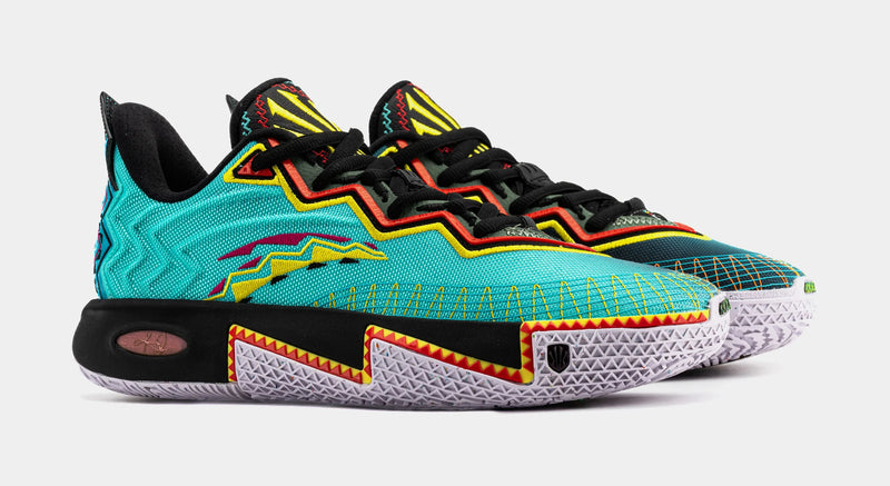 Kai 2 Retro 90S Mens Basketball Shoes (Teal/Black/Orange)