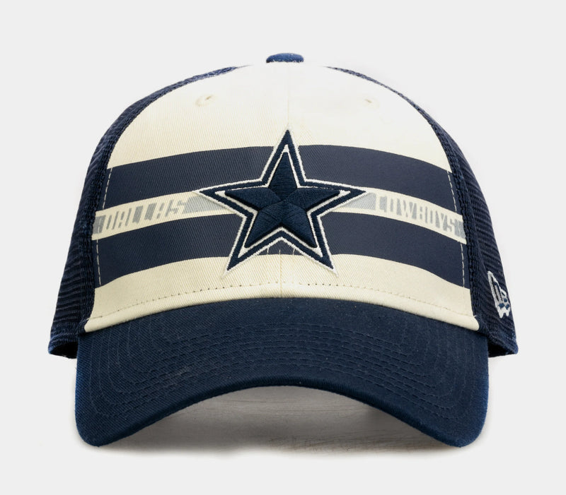 Dallas Cowboys Team Stripes 9Forty Mens Hat (Navy/Beige)