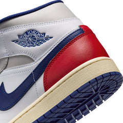 Air Jordan 1 Mid (White/Deep Royal Blue)