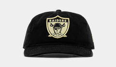 Las Vegas Raiders Golfer Snapback Mens Hat (Black/White)
