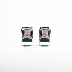 Kids Nike Air Jordan 2 Retro GS Black Cement Grey Fire Red White Sneaker Shoe Trainer
