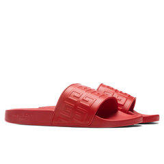 Slide 4G Flat Sandals - Red