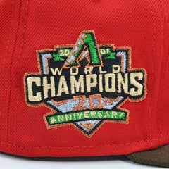 Arizona Diamondbacks 20Th Anniversary Exclusive New Era 59Fifty Fitted Hat -Scarlet/Walnut