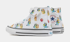 Chuck Taylor All Star Bluey & Bingo Preschool Lifestyle Shoes (White/Blue)
