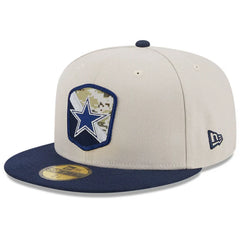 Dallas Cowboys New Era 2023 Salute to Service 59FIFTY Fitted Hat - Stone/Navy