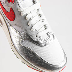 Nike Air Max 1 PRM White Chile Red Grey Silver Black HF7746-100 Sneaker Shoe Trainer