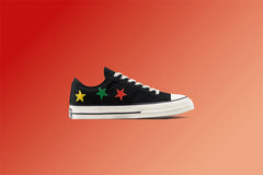 Converse X Daily Paper Star Player 76 Ox - Black/Fern Green/Cyber Yellow