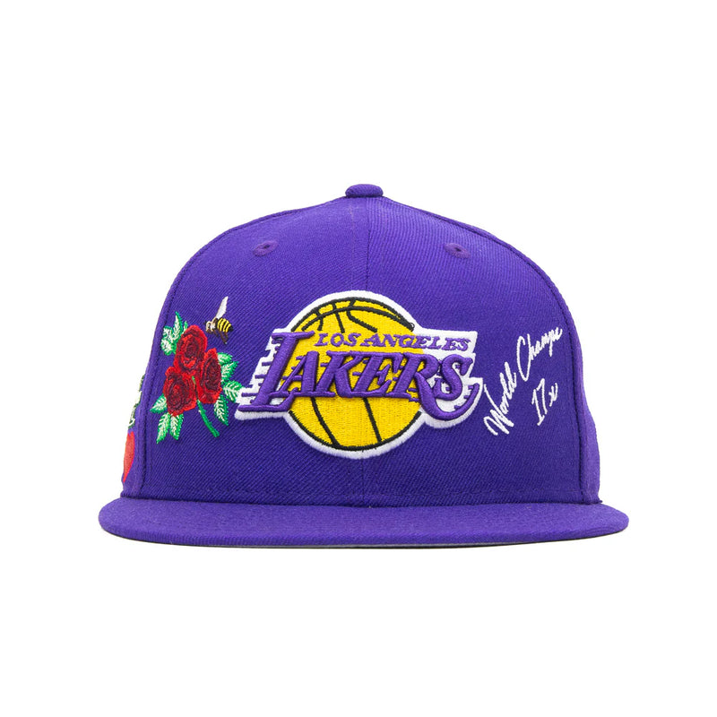 New Era Los Angeles Lakers Spring '21 59Fifty 5950 Patch Fitted Cap Hat