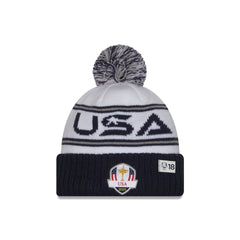 2025 Ryder Cup Team USA White Pom Knit Hat