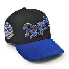 Kansas City Royals 40Th ANNIVERSARY Exclusive New Era 59Fifty Fitted Hat - Black/Royal