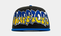 Shoe Palace X New Era NBA 90S Graffiti Exclusive Golden State Warriors 950AF Snapback Mens Hat (Black/Yellow)