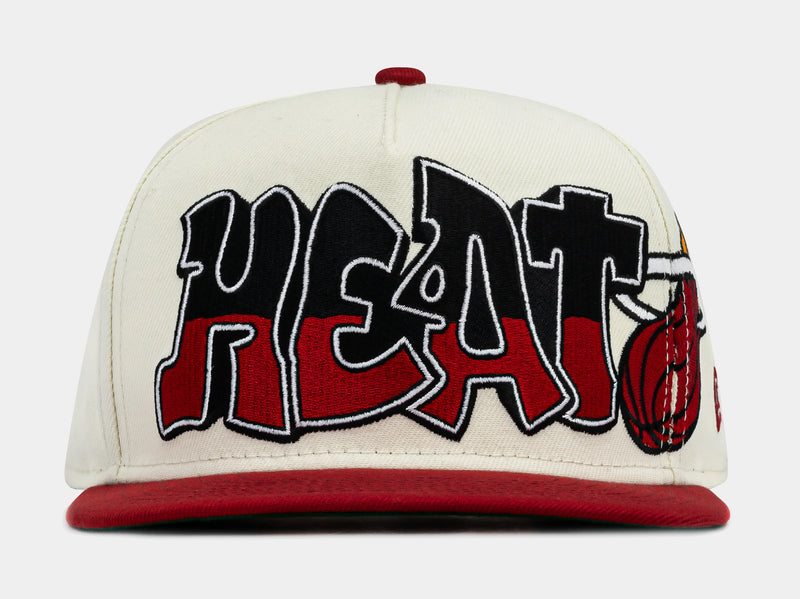 Miami Heat All Star 950AF Snapback Mens Hat (White/Black/Red)