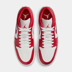 Air Jordan 1 Low Mens Lifestyle Shoes (Summit White/Summit White/Varsity Red)
