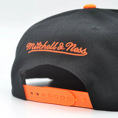 Anaheim Ducks Mitchell & Ness NHL Team 2 Tone 2.0 Snapback Adjustable Hat - Black/Orange