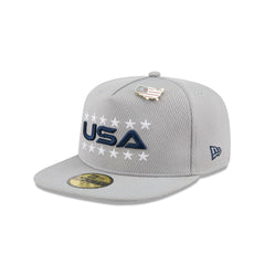 2025 Ryder Cup Team USA Gray 59FIFTY A-Frame Fitted Hat