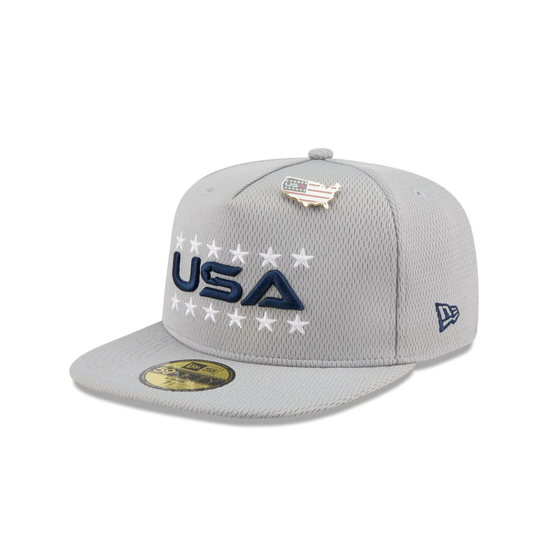 2025 Ryder Cup Team USA Gray 59FIFTY A-Frame Fitted Hat