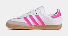 Samba OG Grade School Lifestyle Shoes (Cloud White/Lucid Pink/Gum)