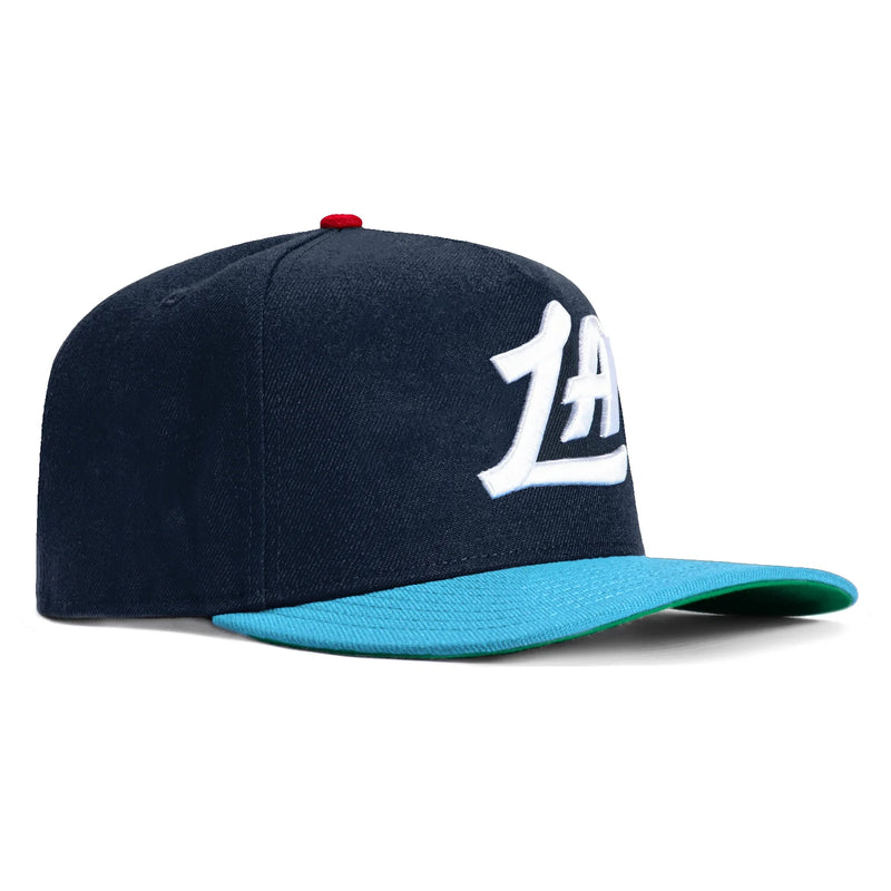 New Era 9Seventy Los Angeles Clippers LA Stretch-Snapback Hat - Navy, Light Blue