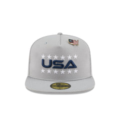 2025 Ryder Cup Team USA Gray 59FIFTY A-Frame Fitted Hat