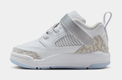 Spizike Low Infant Toddler Lifestyle Shoes (White/Neutral Grey/Metallic Silver)