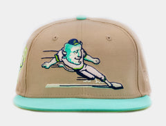 Winter Wonderland Buffalo Bison 59Fifty Mens Fitted Hat (Beige/Blue)