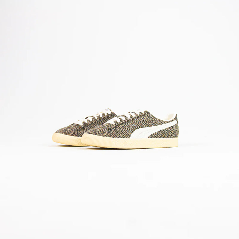 Puma Clyde Harris Tweed Chamomile Sugared Almond Brown Beige White 398512 01 Sneaker Shoe Trainer