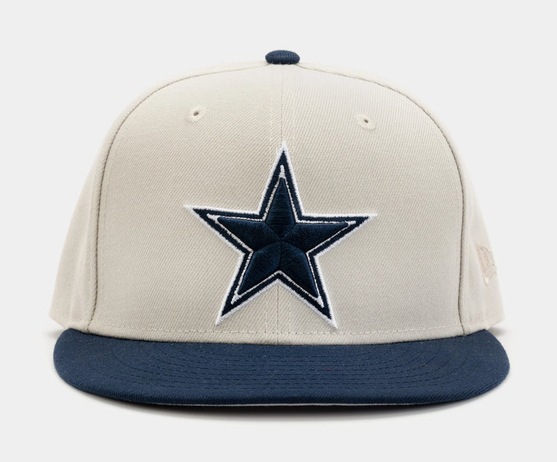 Dallas Cowboys Retro 59Fifty Mens Fitted Hat (Beige/Blue)