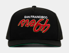 San Francisco 49Ers Upside down Curved 950AF Snapback Mens Hat (Black/Red)