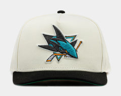 San Jose Sharks 950AF Snapback Mens Hat (Beige/Blue)