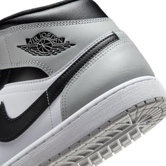 Air Jordan 1 Mid (White/Black/Lt Smoke Grey)
