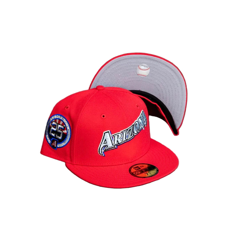 New Era Arizona Diamondbacks 25Th Anniversary Grey UV (Fire Red) 59Fifty Fitted
