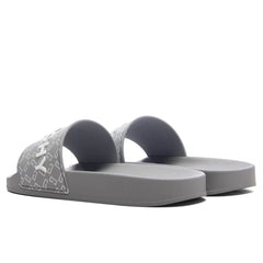 Slide Flat Sandals - Medium Grey